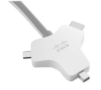 Bild von Cisco CAB-HDMI-MUL4K-2M= Videokabel-Adapter 2,5 m HDMI Typ A (Standard) HDMI + Mini DisplayPort + USB Type-C Silber