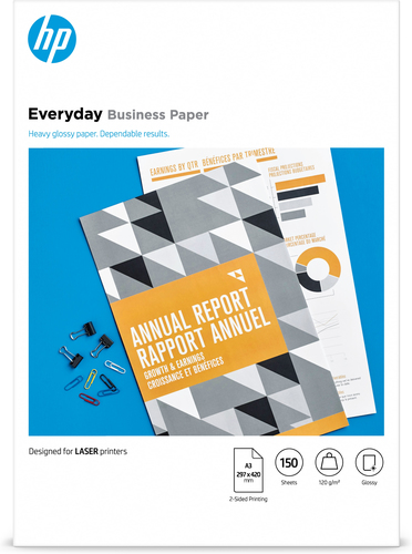Bild von HP Everyday Business Paper, Glossy, 120 g/m2, A3 (297 x 420 mm), 150 sheets