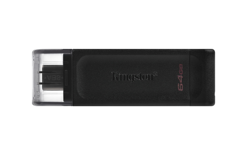 Bild von Kingston Technology DataTraveler 70 USB-Stick 64 GB USB Typ-C 3.2 Gen 1 (3.1 Gen 1) Schwarz
