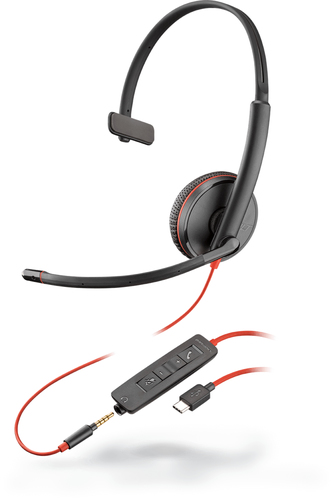 Bild von POLY Blackwire C3215 Kopfhörer Kabelgebunden Kopfband Büro/Callcenter USB Typ-C Schwarz