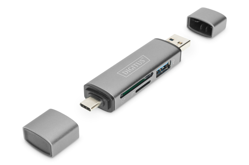 Bild von Digitus Dual Card Reader Hub USB-C™ / USB 3.0, OTG