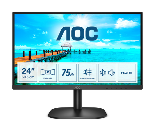 Bild von AOC B2 24B2XDAM LED display 60,5 cm (23.8 Zoll) 1920 x 1080 Pixel Full HD Schwarz