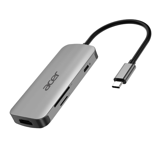 Bild von Acer HP.DSCAB.008 Notebook-Dockingstation & Portreplikator Kabelgebunden USB 3.2 Gen 2 (3.1 Gen 2) Type-C Silber