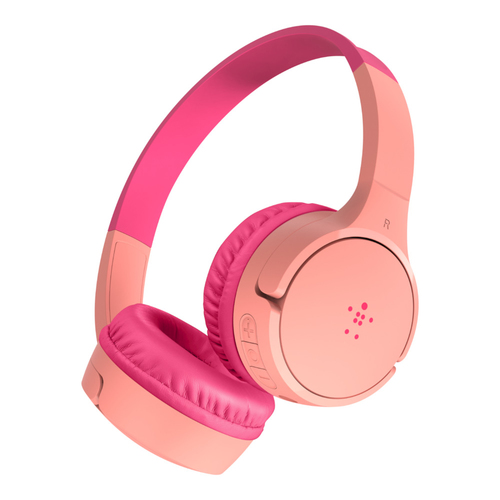 Bild von Belkin SOUNDFORM Mini Kopfhörer Verkabelt & Kabellos Kopfband Musik Mikro-USB Bluetooth Pink