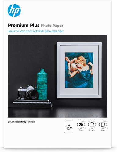 Bild von HP Premium Plus Fotopapier glänzend - 20 Blatt/A4/210 x 297 mm