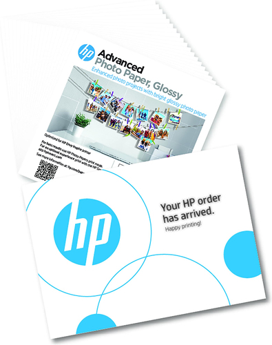 Bild von HP Advanced Photo Paper, Glossy, 65 lb, 5 x 5 in. (127 x 127 mm), 20 sheets