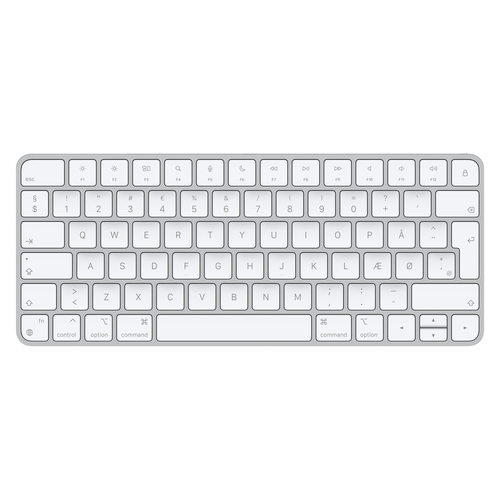 Bild von Apple Magic Tastatur USB + Bluetooth Dänisch Aluminium, Weiß