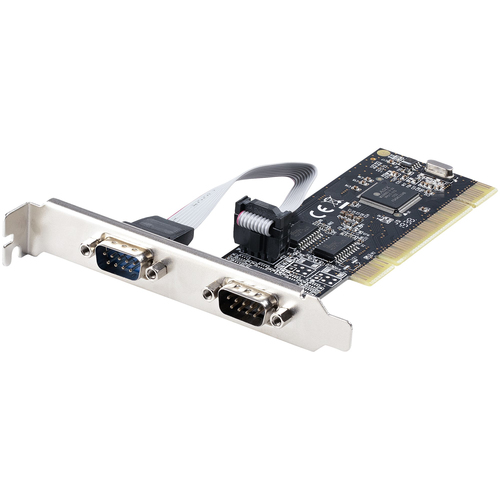 Bild von StarTech.com 2 Port PCI RS232 Serial Adapter Card - Serielle Schnittstellenkarte - PCI zu Dual DB9 Controller Card - Standard- und Low-Profile Slotblech - Windows/Linux