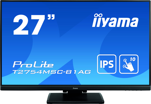 Bild von iiyama ProLite T2754MSC-B1AG Computerbildschirm 68,6 cm (27 Zoll) 1920 x 1080 Pixel Full HD LED Touchscreen Multi-Nutzer Schwarz