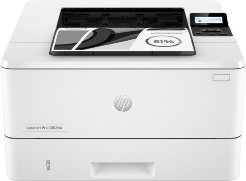 Bild von HP LaserJet Pro 4002dw Drucker, Drucken, Beidseitiger Druck; schnelle Ausgabe der ersten Seite; kompakte Größe; Energieeffizienz; hohe Sicherheit; Dual-Band Wi-Fi
