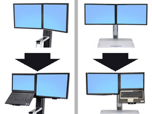 Bild von Ergotron WorkFit Convert-to-LCD & Laptop Kit from Dual Displays 50,8 cm (20 Zoll)