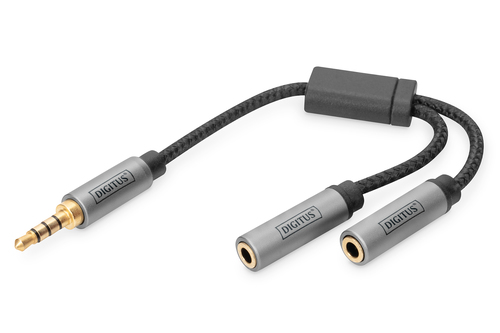 Bild von Digitus Audio Headset Adapter, 3,5 mm Klinke auf 2x 3,5 mm Buchse