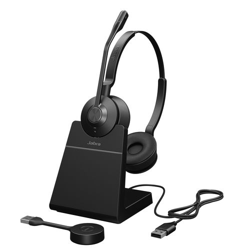 Bild von Jabra Engage 55 Kopfhörer Kabellos Kopfband Büro/Callcenter Bluetooth Ladestation Schwarz