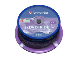 Bild von Verbatim DVD+R Double Layer 8x Matt Silver 25pk Spindle 8,5 GB DVD+R DL 25 Stück(e)