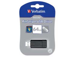 Bild von Verbatim PinStripe - USB-Stick 64 GB - Schwarz