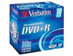 Bild von Verbatim 43508 DVD-Rohling 4,7 GB DVD+R 10 Stück(e)
