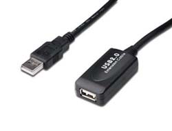 DIGITUS Repeater Kabel USB2 Verlaengerungskabel mit Verstaerker 20m