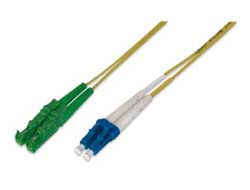 DIGITUS Patch Cable - Patch-Kabel - E2000/APC Single Mode (M) - LC-Monomode (M) - 10 m - 9 / 125 Mik