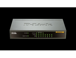 Bild von D-Link DES-1008PA Netzwerk-Switch Unmanaged Fast Ethernet (10/100) Power over Ethernet (PoE) Schwarz
