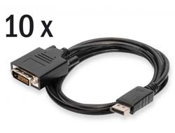 Bild von Digitus DisplayPort - DVI Adapterkabel, 10er Pack
