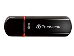 Bild von Transcend JetFlash 600 USB-Stick 4 GB USB Typ-A 2.0 Schwarz