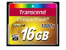 Bild von Transcend CompactFlash Card 1000x 16GB Kompaktflash MLC