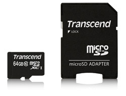 Bild von Transcend TS64GUSDXC10 Speicherkarte 64 GB MicroSDXC NAND Klasse 10