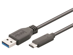 Bild von M-Cab USB-C SuperSpeed Anschlusskabel - USB-C/St zu USB-A/St - 1M