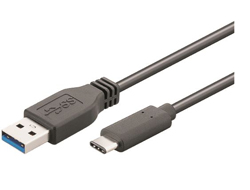 Bild von M-Cab USB-C SuperSpeed Anschlusskabel - USB-C/St zu USB-A/St - 0.50m