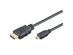 Bild von M-Cab HDMI Hi-Speed Kabel w/E - A/microD - 4K/60Hz - 2.0m - schwarz