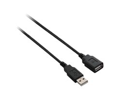 V7 USB-Verlängerungskabel A/A - USB A/USB A 3m schwarz