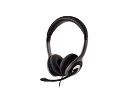 Bild von V7 HU521-2EP Kopfhörer & Headset Kabelgebunden Kopfband Büro/Callcenter Schwarz, Silber