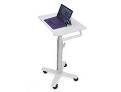 Bild von Ergotron StyleView S-Tablet Cart, SV10 Aluminium, Weiß Tablette Multimedia-Wagen