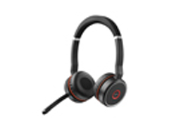Bild von Jabra Evolve 75 MS Stereo Kopfhörer Verkabelt & Kabellos Kopfband Büro/Callcenter Mikro-USB Bluetooth Schwarz, Rot