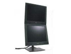 Bild von Ergotron DS Series DS100 Dual Monitor Desk Stand, Vertical 61 cm (24 Zoll) Schwarz